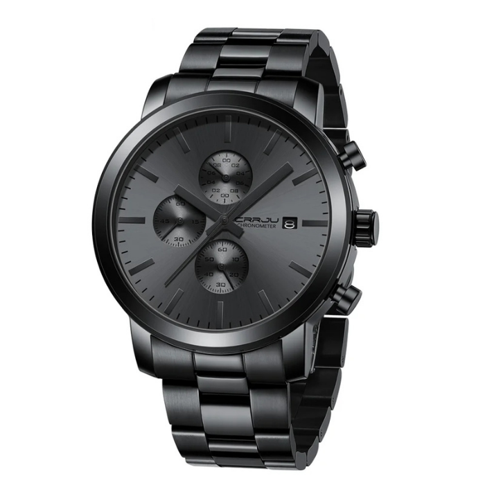 Obsidian Black Stainless Steel Watch - Limited Edition
