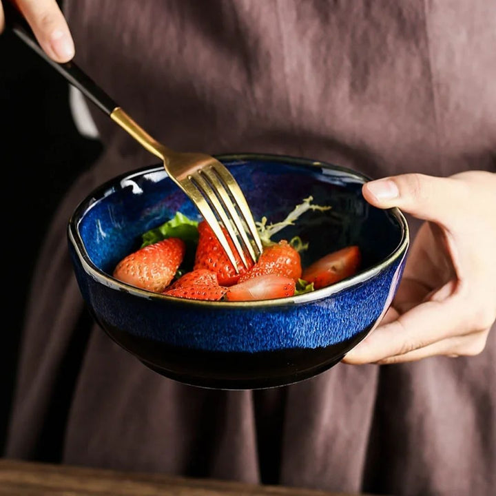 Deep Sea Artisan Ceramic Bowl Set (3-Piece)