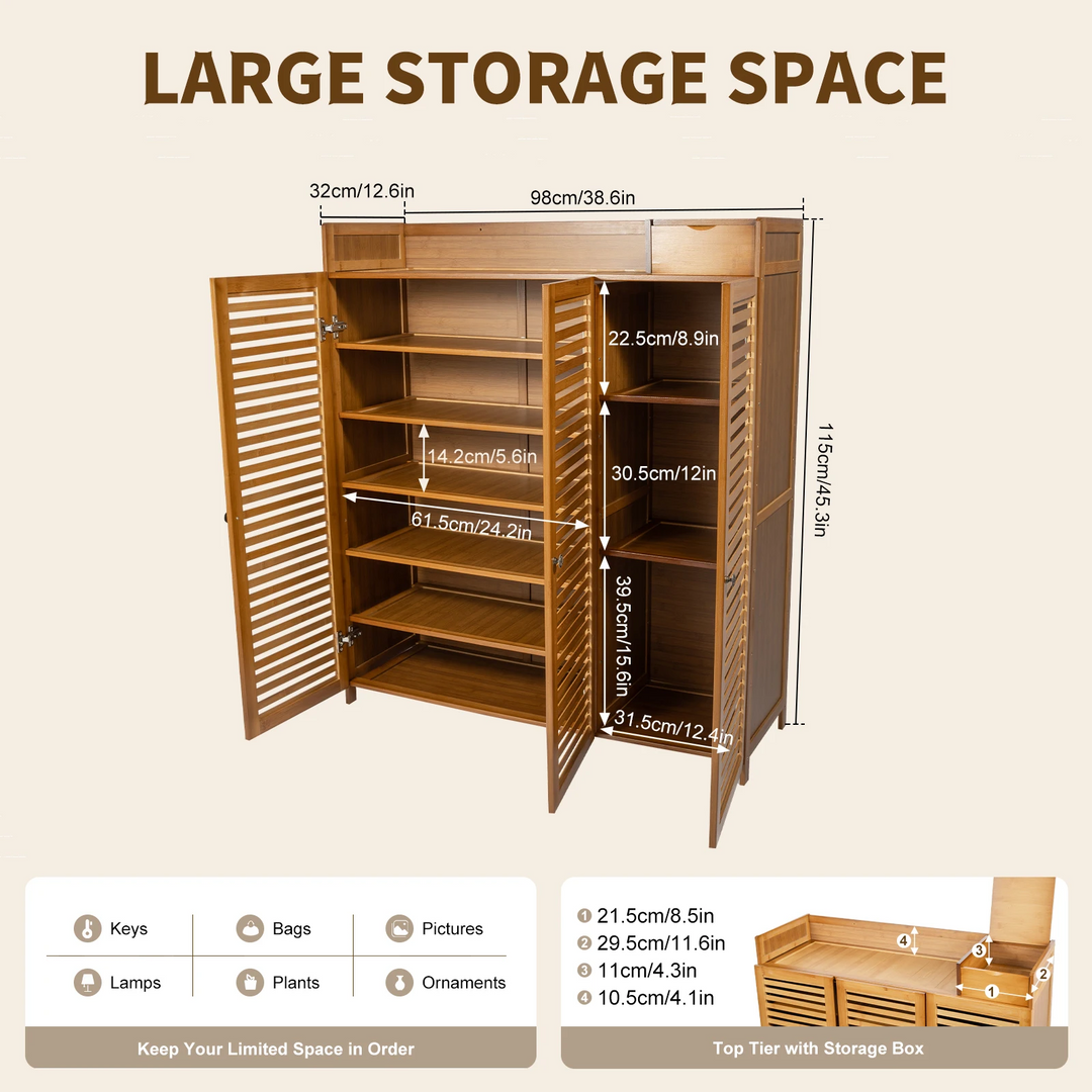 Woodvera Bamboo Shoe Rack