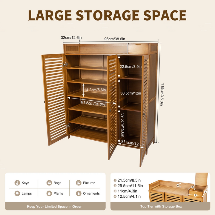 Woodvera Bamboo Shoe Rack