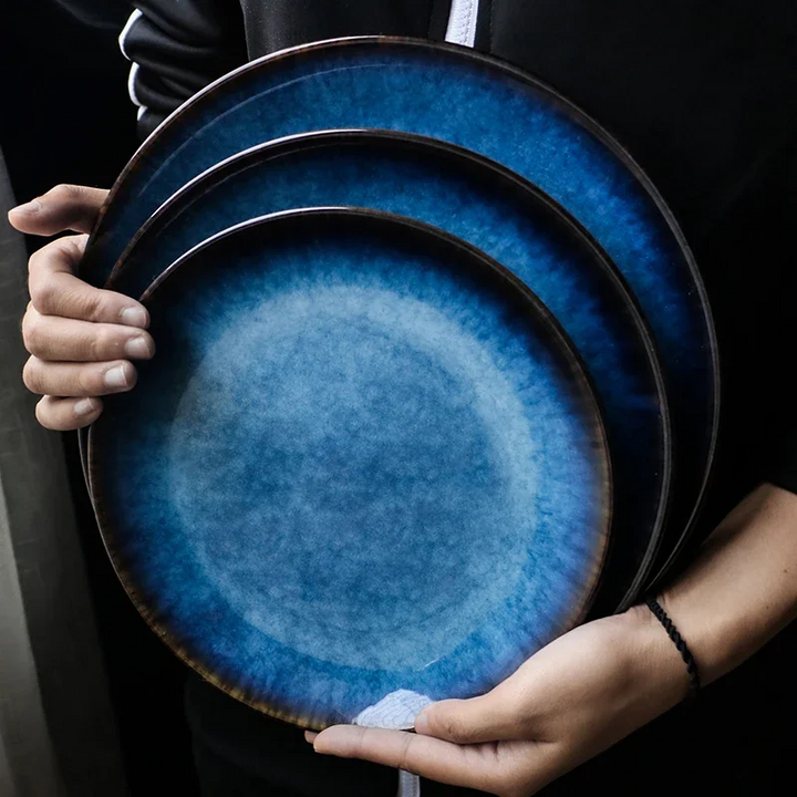 Aurelia Blue Luxury Plates