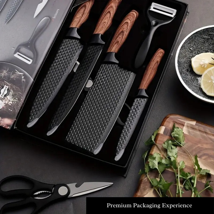 SamuraiSharp Stainless Steel Japanese Artisan Knife Set
