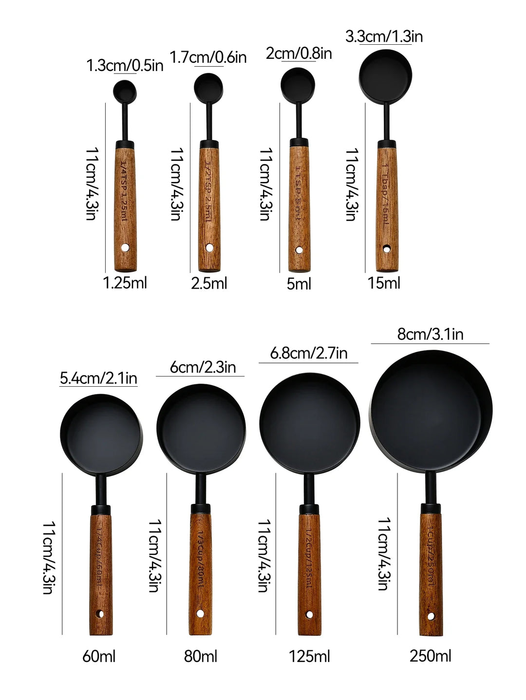 The GrainWood 8 Piece Stainless Steel set
