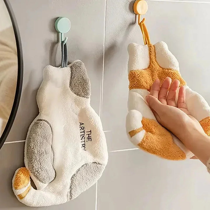 SuperAbsorb 100% Cotton Cat Hand Towels