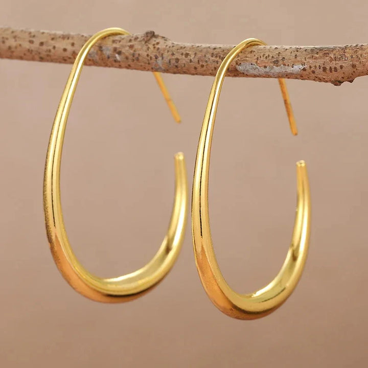 Terra Teardrop Hoop Earrings