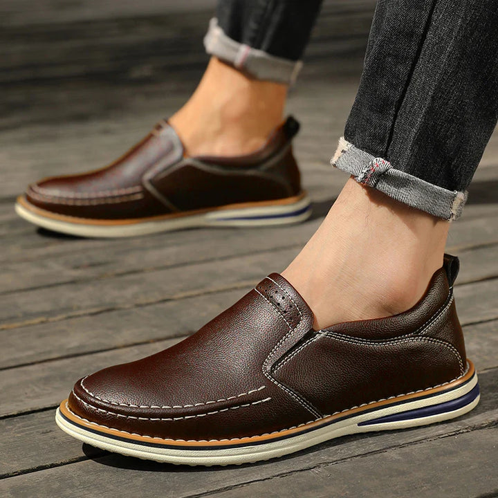 Roman Leather Flats