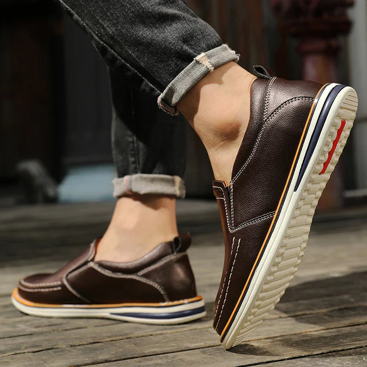 Roman Leather Flats