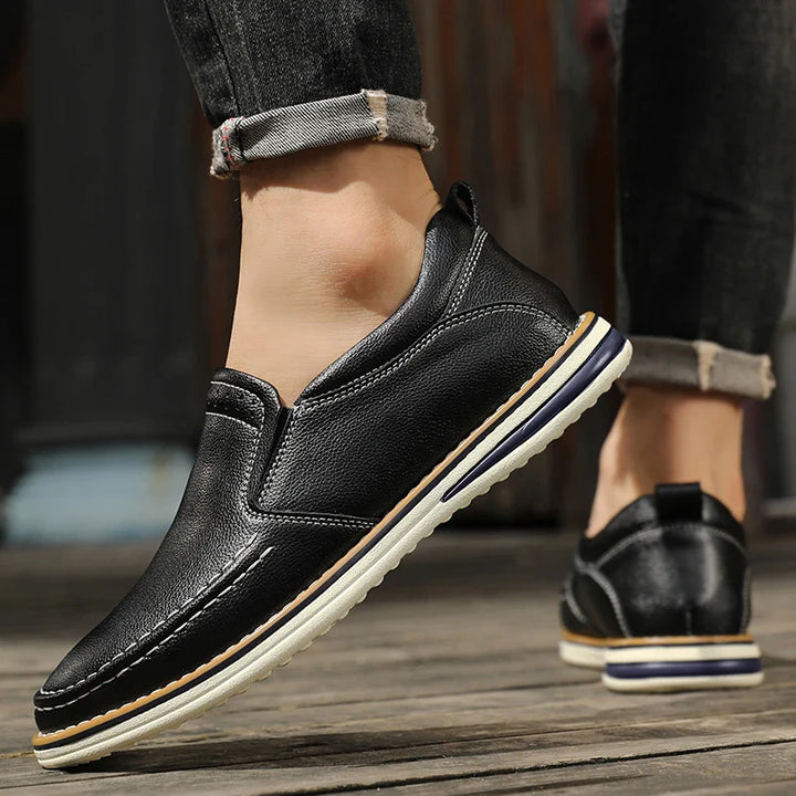 Roman Leather Flats