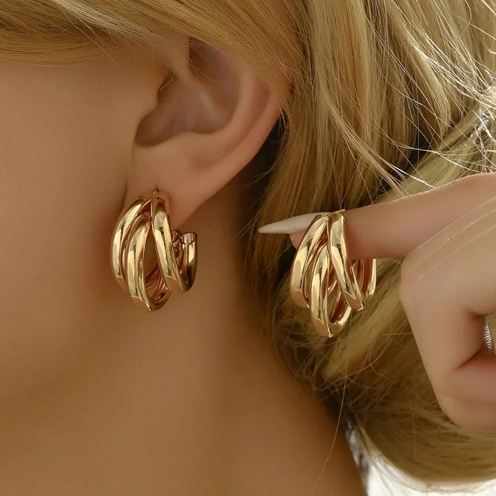 Solance Stacked Hoop Earrings