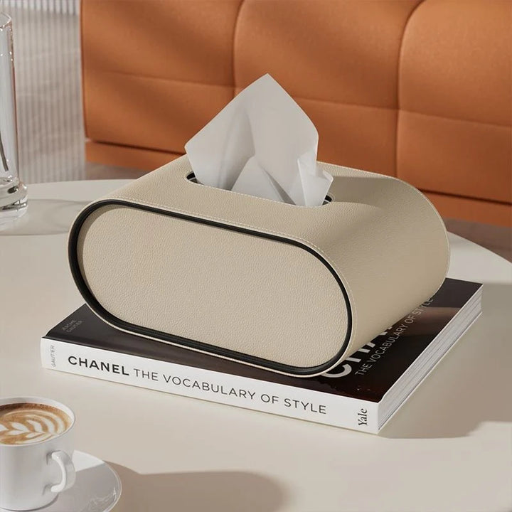 Cadigan Leather Tissue Box