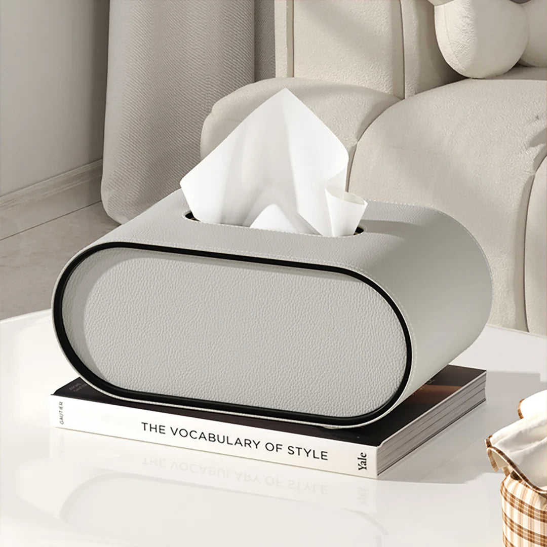 Cadigan Leather Tissue Box