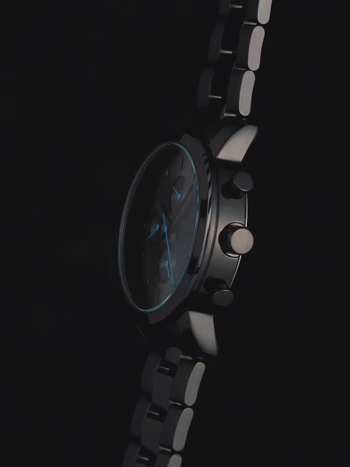 Obsidian Black Stainless Steel Watch - Limited Edition
