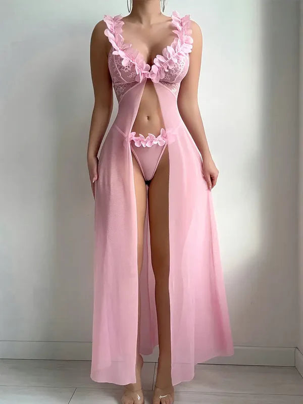 Rosevelle Mesh Gown Set